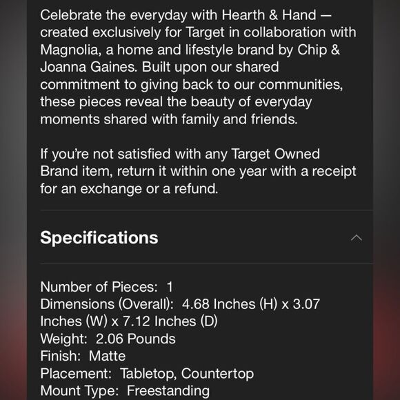 Hearth & Hand Napkin Ceramic Holder - Picture 3 of 5